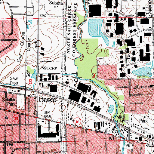 Topographic Map of Spring Brook, IL