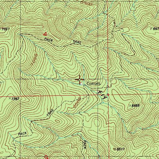 Topographic Map of Fry Spring, AZ