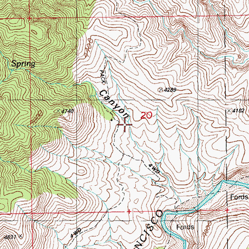 Topographic Map of Ouail Spring, AZ