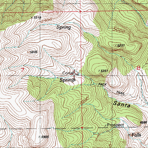 Topographic Map of Cruz Spring, AZ