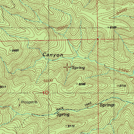 Topographic Map of Shorty Spring, AZ