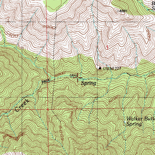 Topographic Map of XA Spring, AZ