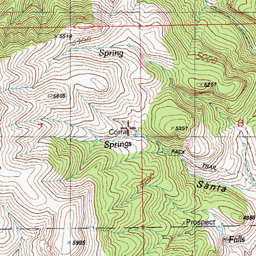 Topographic Map of Santa Cruz Corral, AZ