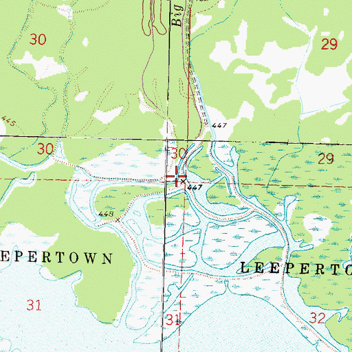 Topographic Map of Big Bureau Creek, IL