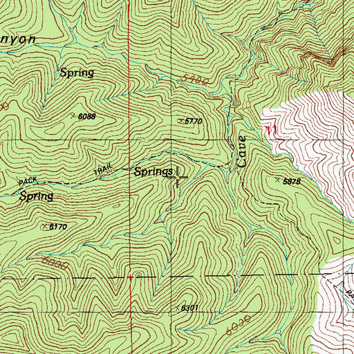 Topographic Map of Cave Creek Corral, AZ