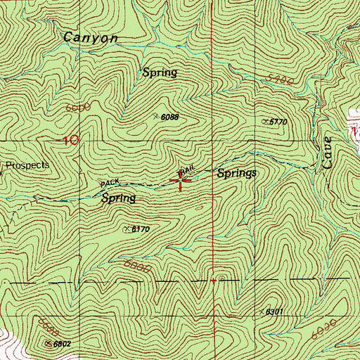 Topographic Map of Lower Cave Creek Spring, AZ