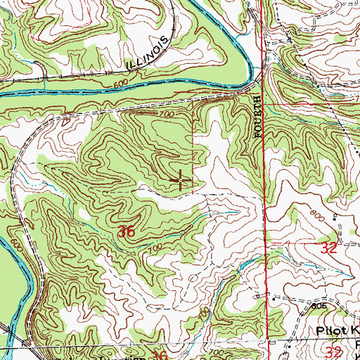 Topographic Map of Stone Slough Post Light, IL