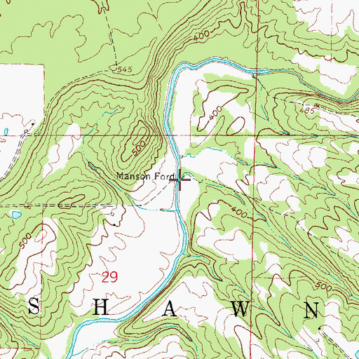 Topographic Map of Randolph Branch, IL