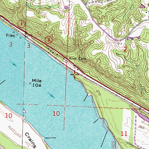 Topographic Map of Mansker Post Light, IL