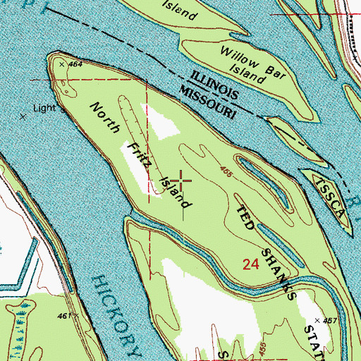 Topographic Map of North Fritz Island, IL
