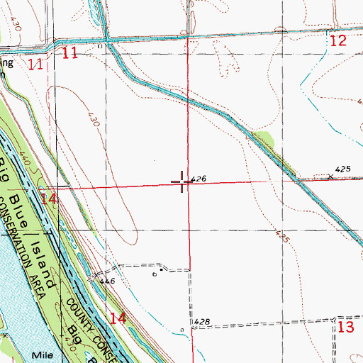 Topographic Map of Knox Post Light, IL