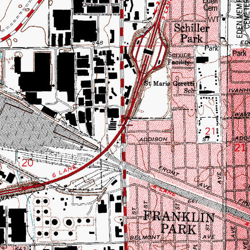 Topographic Map of Mannheim, IL