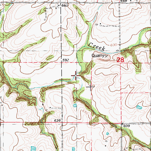 Topographic Map of Dry Branch, IL