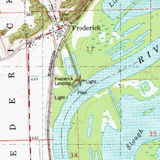 Topographic Map of Briggs Landing, IL