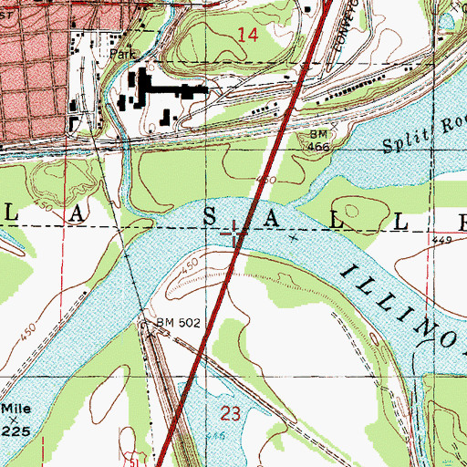 Topographic Map of Township of LaSalle, IL