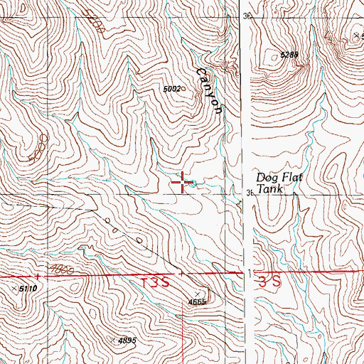 Topographic Map of Assessment Tank, AZ