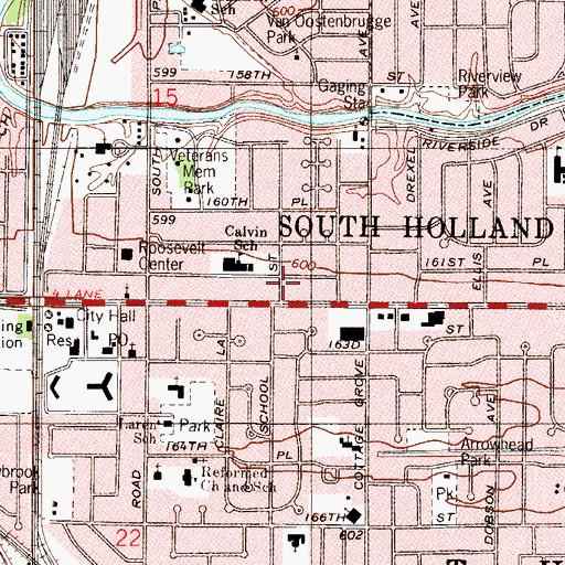 Topographic Map of Township of Thornton, IL