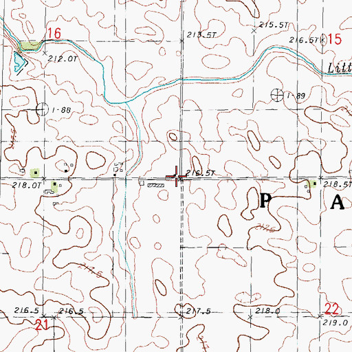 Topographic Map of Township of Panola, IL
