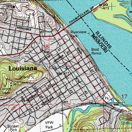 Topographic Map of Hoover Field Post Light, IL