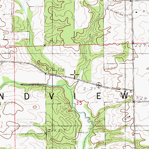 Topographic Map of Township of Grandview, IL