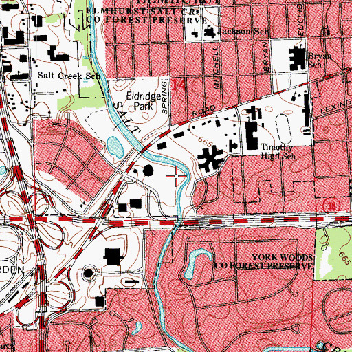 Topographic Map of Yorkfield, IL
