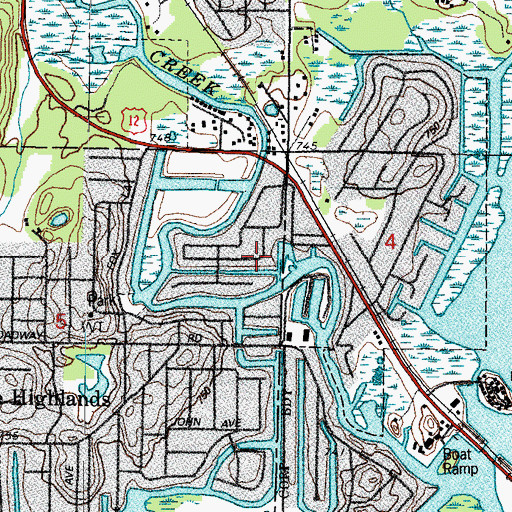 Topographic Map of Pistakee, IL