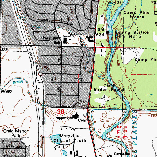 Topographic Map of Forest River, IL