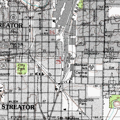 Topographic Map of South Streator, IL