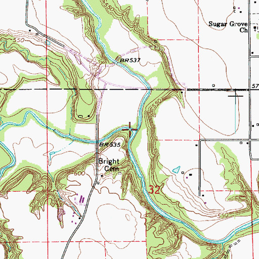 Topographic Map of Crabapple Creek, IL