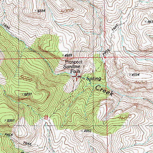 Topographic Map of Sardine Spring, AZ