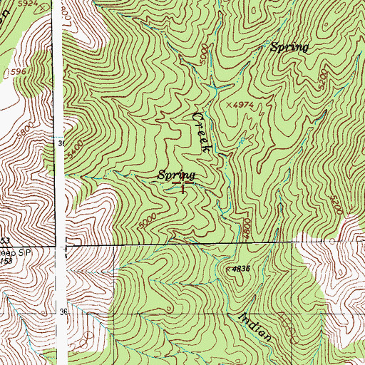 Topographic Map of Tributary Spring, AZ