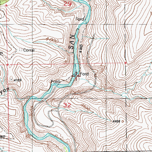 Topographic Map of Moonshine Canyon, AZ