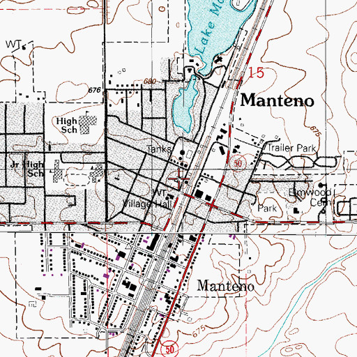 Topographic Map of Legion Park, IL