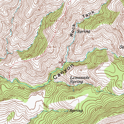 Topographic Map of Upper Spring, AZ
