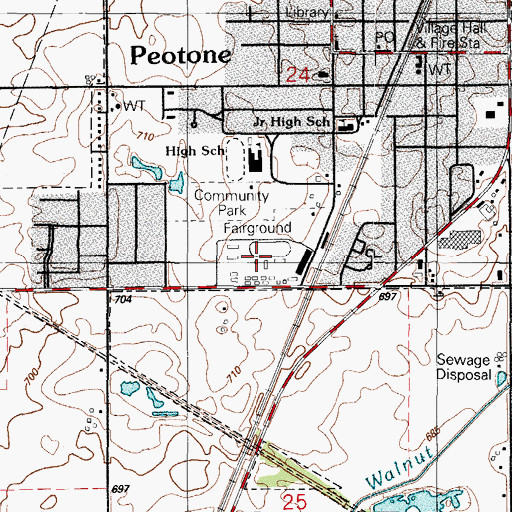 Topographic Map of Will County Fairground, IL