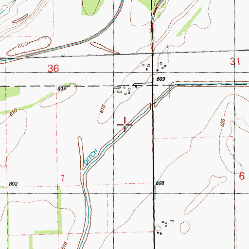 Topographic Map of Blue Joint Ditch, IL
