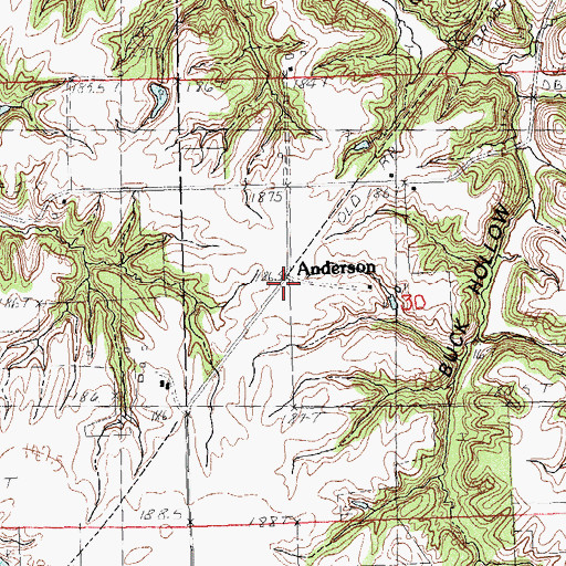 Topographic Map of Anderson, IL