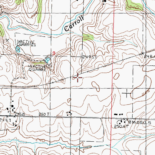 Topographic Map of Ashdale Junction, IL