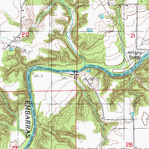 Topographic Map of Barney Ford, IL