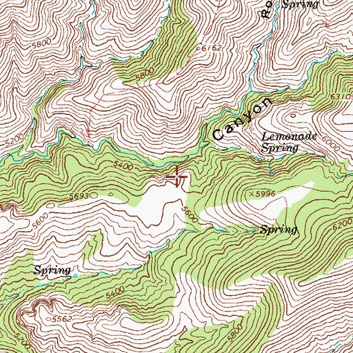 Topographic Map of Lower Tank, AZ