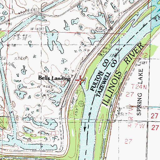Topographic Map of Bells Landing, IL