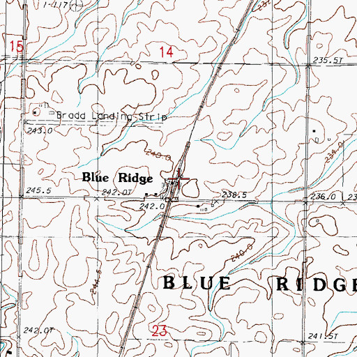 Topographic Map of Blue Ridge, IL