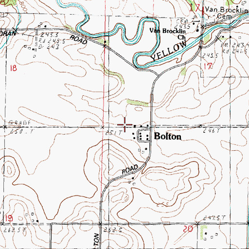 Topographic Map of Bolton, IL