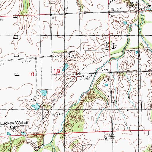 Topographic Map of Bowman (historical), IL