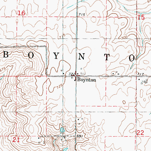 Topographic Map of Boynton, IL