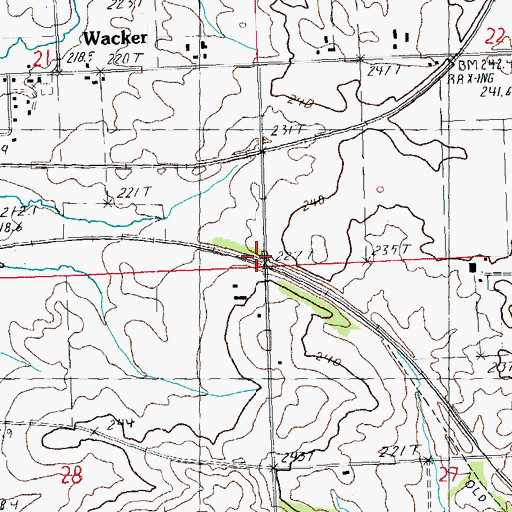 Topographic Map of Burke, IL