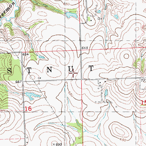 Topographic Map of Burnside (historical), IL