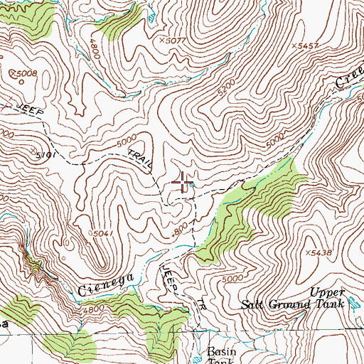 Topographic Map of Big Saddle Tank, AZ