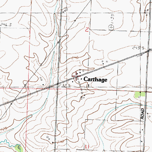 Topographic Map of Carthage, IL