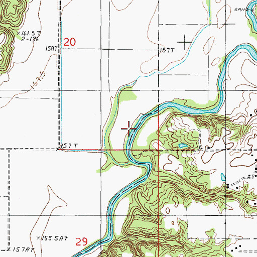 Topographic Map of Cherwood Ford, IL
